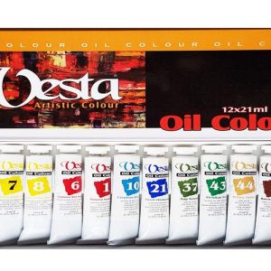 رنگ روغن وستا  حجم ۲۱ میلی لیتر بسته ۱۲ عددی
