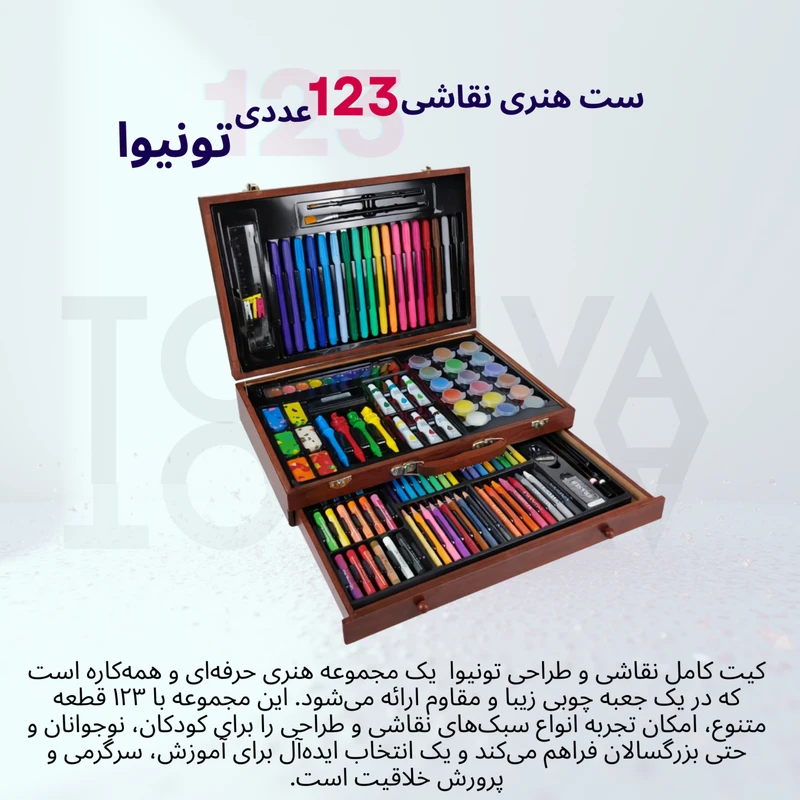 بسته نقاشی تونیوا Artbox مجموعه 123 عددی