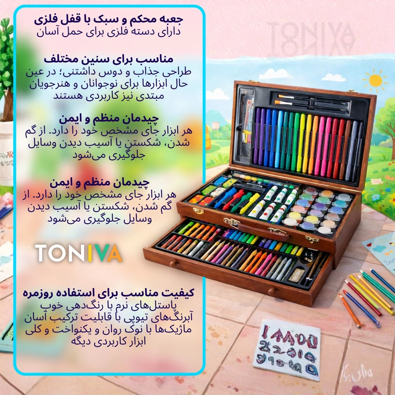 بسته نقاشی تونیوا Artbox مجموعه 123 عددی